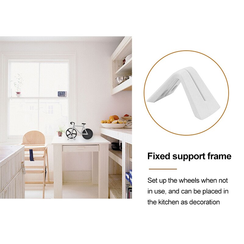 Bicycle Pizza Cutter Wheel Stainless Steel Plastic Bike Roller Pizza Chopper Slicer Kitchen Gadget Pizza Cutter Knives