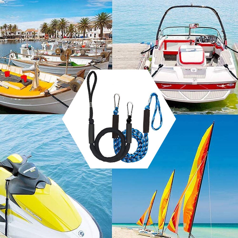 Cuerda elástica para amarre de barco, cuerda de acoplamiento de 4-5,5 pies, flotador de espuma, accesorios para barcos de pesca, 1/2 paquetes