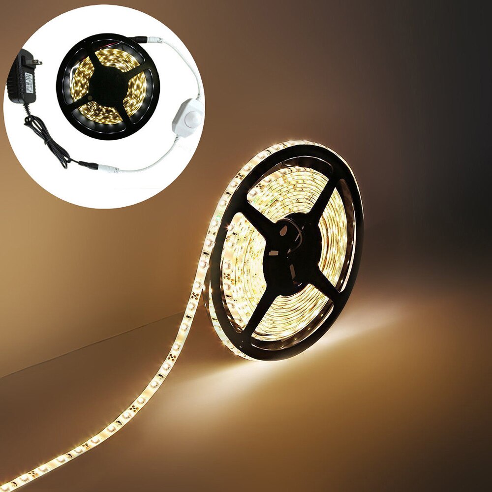 LED Dimmer Switch Brightness Adjust Controller DC plug for 3528 5050 5730 5630 Single Color Strip Light DC 12V 24V Black/White