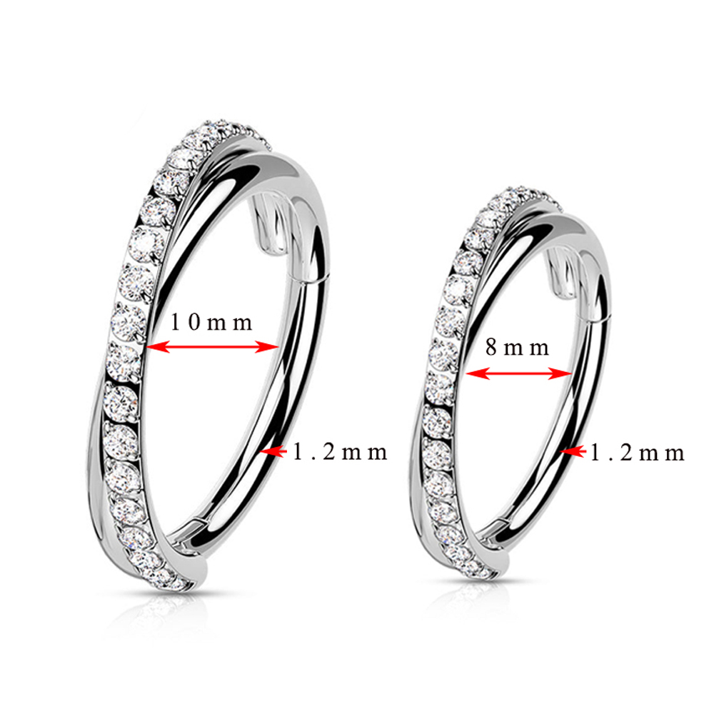 Astm F136 Titanium Neusring Piercing 16G Oorspiraal Hoepel Kraakbeen Oorbel Scharnier Diafragma Daith Clicker Ring Lichaam Sieraden