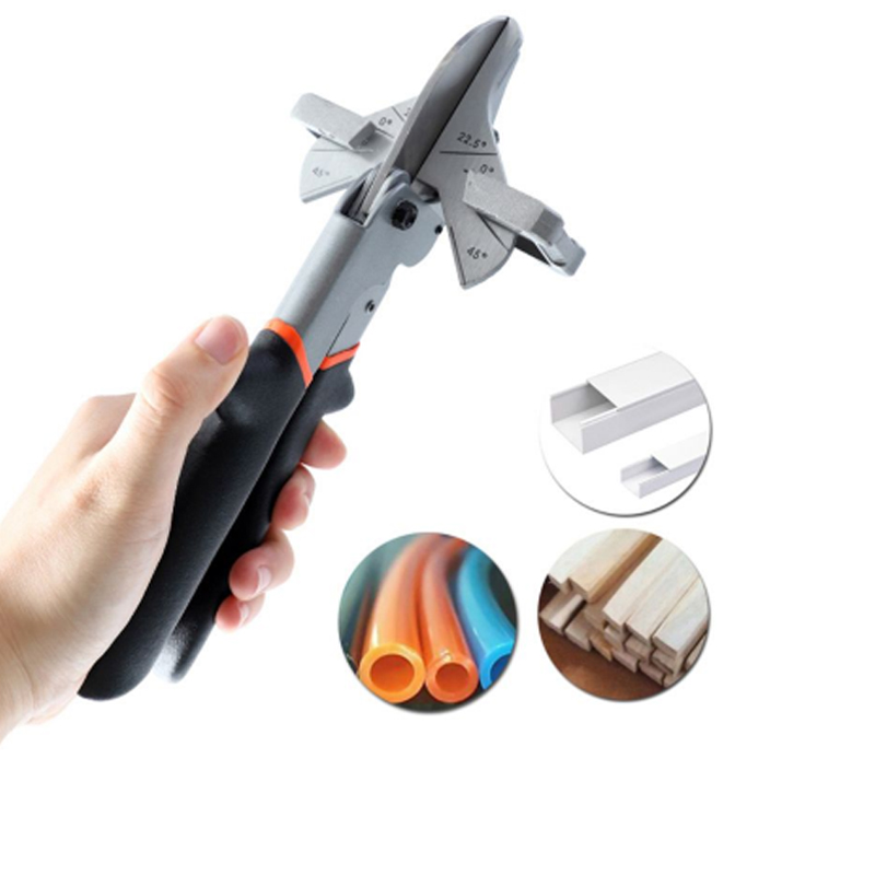 Hoek Shear 0-135 Graden Verstek Schaar Gevelbeplating Draad Pvc/Pe Plastic Pijp Slang Duct Kofferbak Cutter Huishouden sanitair Tool