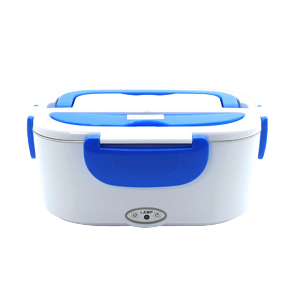 12V Portable Electric Heated Car Plug Heating Lunch Box Travel Food Warmer Container Boxes Stainless Steel Food Container A30: Blue