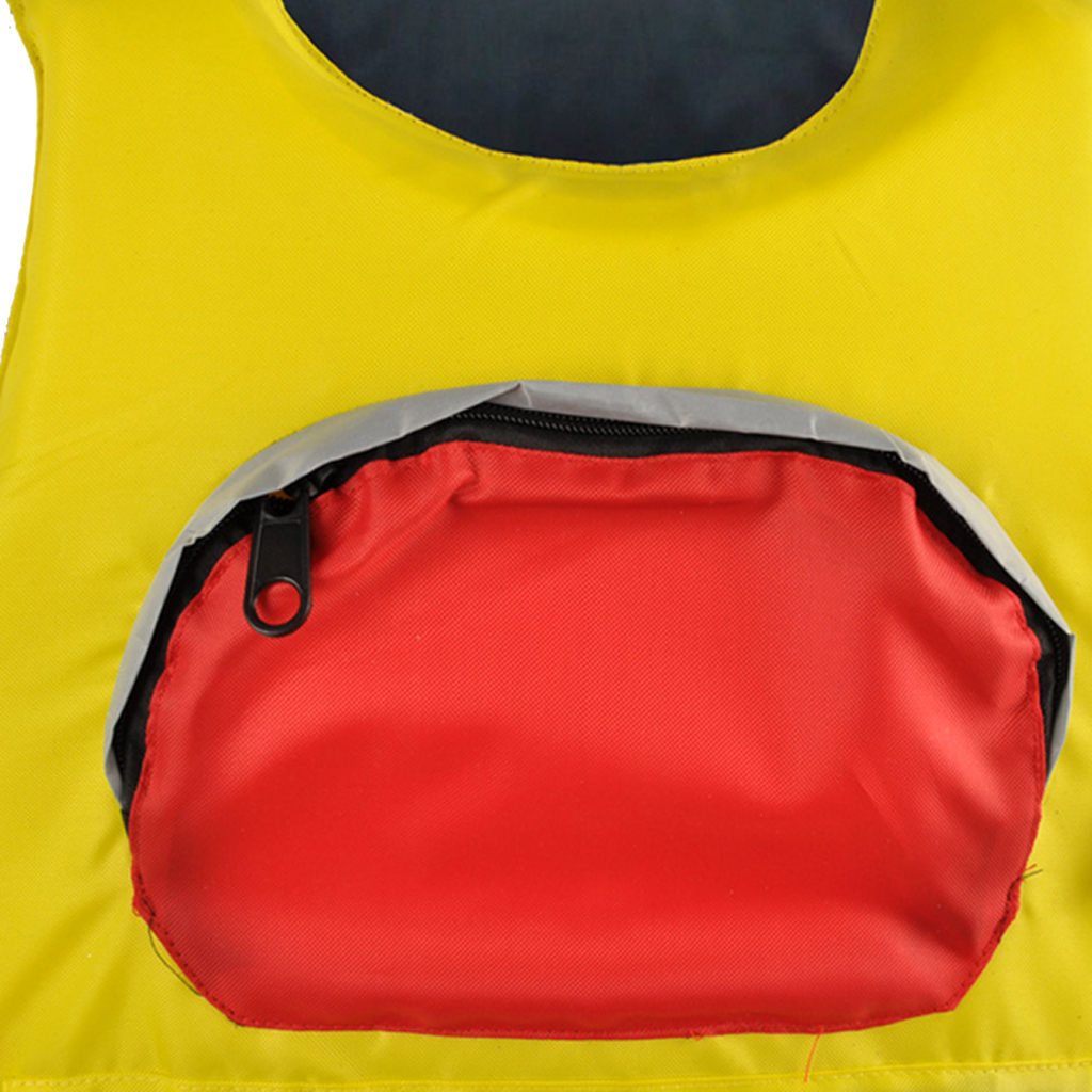 CE Approved Swimming Flotation Device Water Ski Buoyancy Aid Safety Harness Vest Side Zipper Adult Yellow
