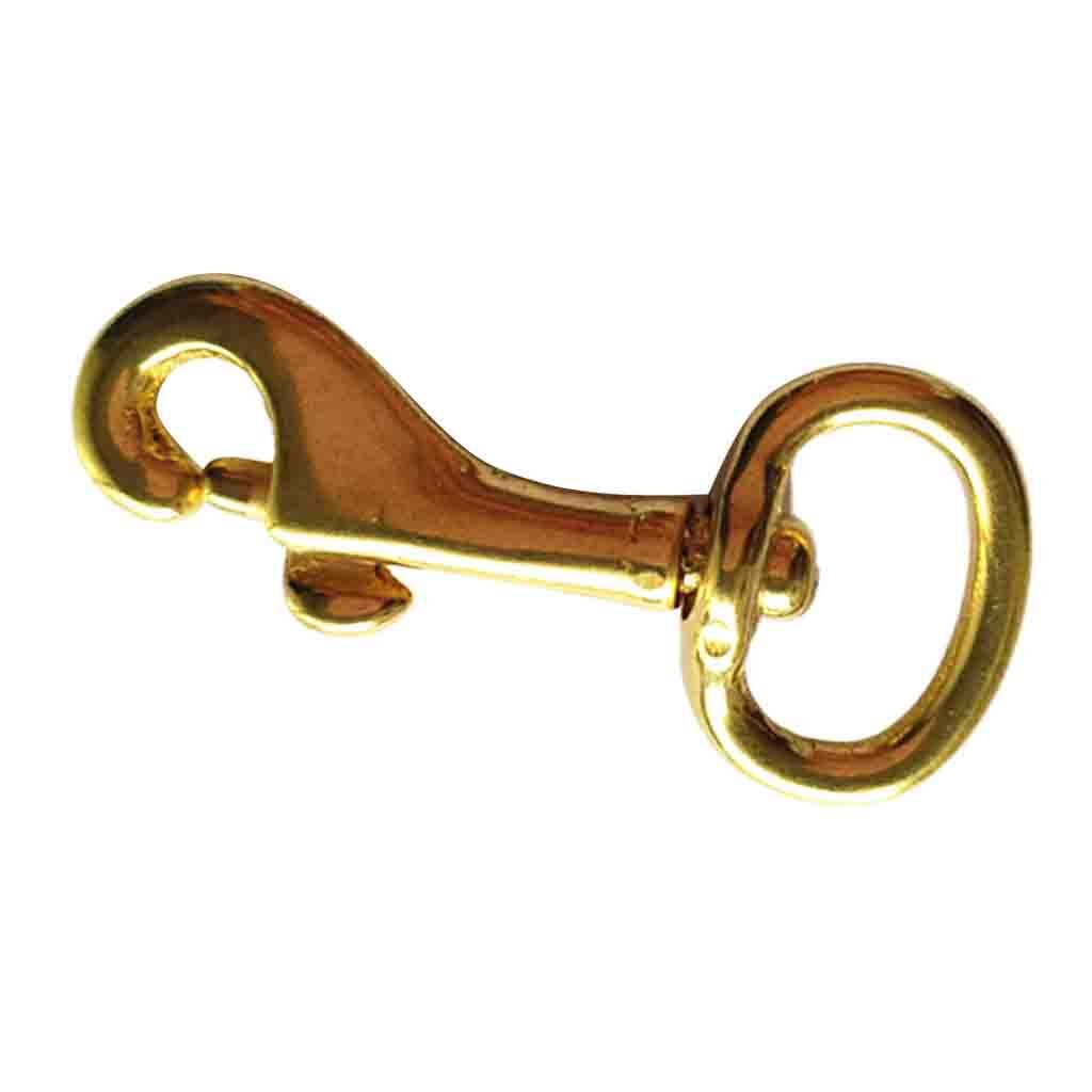 4 Pieces Solid Brass Swivel Eye Bolt Snap 45mm Marine Hook Dog Chain Clip Hiking Carabiner