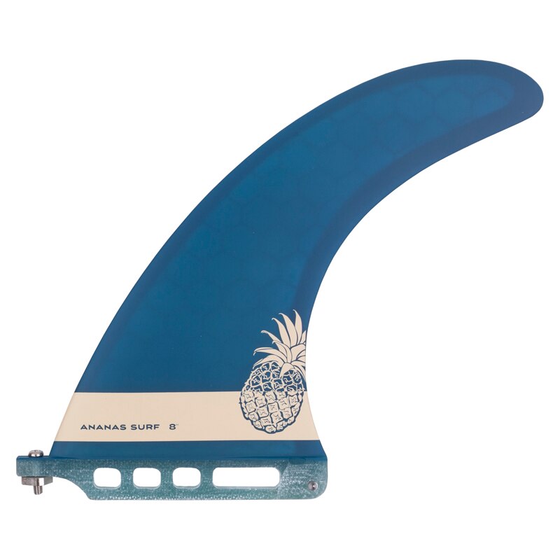 Ananas Surf planche de Surf aileron centre simple boîte aileron 8 "longboard 8 pouces longueur us base sup accessoires performance style noserider: Bleu marine