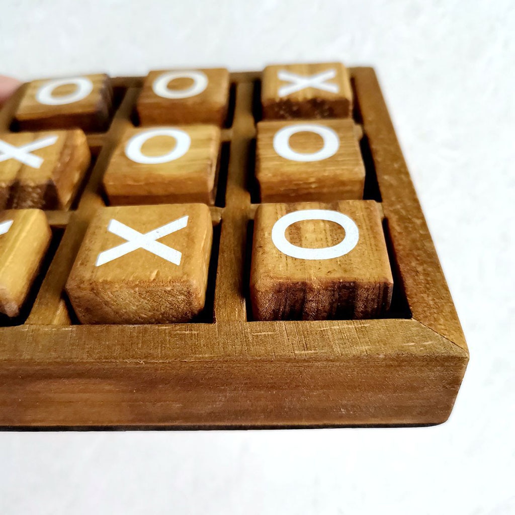 Tic Tac – Table basse en bois pour jouer aux échecs en famille, jeux interactifs Parent-enfant amusants pour le salon, décor de Table rustique