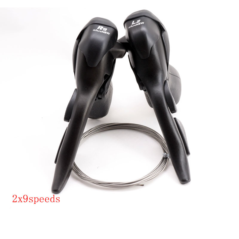 3x7 3x8 3x9 3x10 vitesses manette de vitesse vélo double contrôle leviers vélo de route levier dérailleur 2x7 2x8 2x9 2x10 pour vélo de route Shimano: Violet