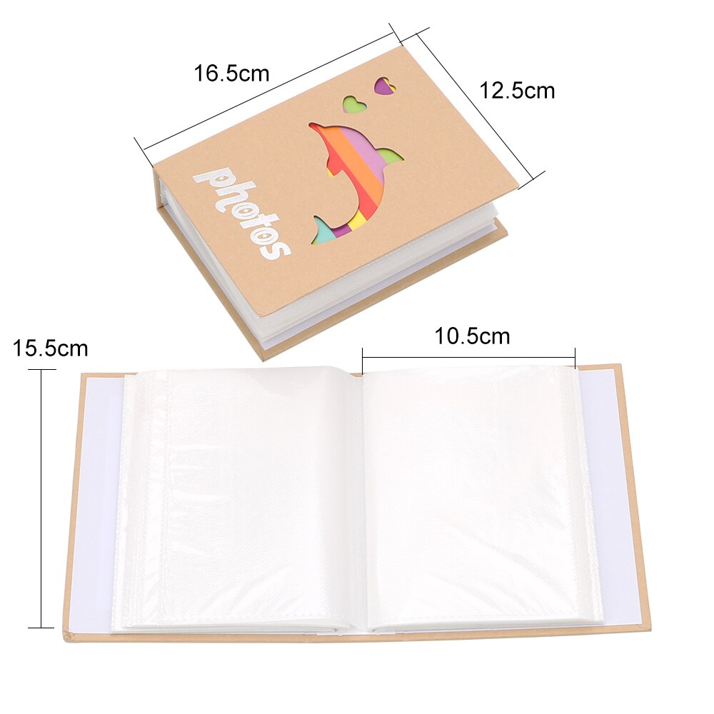 Mini álbum de fotos de 6 pulgadas con 100 bolsillos, ahorro de imagen, almacenamiento de fotos instantáneas, para álbum de fotos