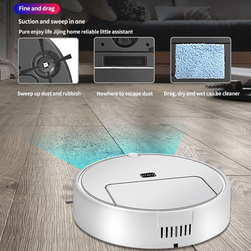 Home Intelligent Robot Vacuum Cleaner Smart Cleaning Wet Mopping Sweeping Dust Self Navigated Rechargeable Smart Cleaner Robot