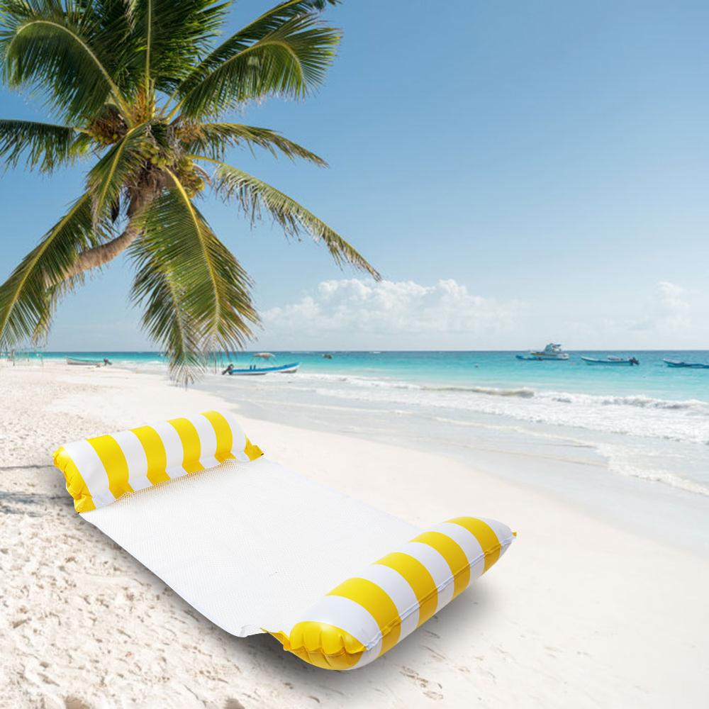 Zomer water hangmat opvouwbaar luchtbed strips zwembad ligbed zwemmen opblaasbare drijvende stoel speelgoed