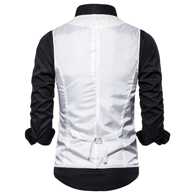 Luxus Gold Blumen- Jacquard Kleid Weste Männer Ärmellose Weste Männer Gilet Homme Kostüm Geschäft Hochzeit Rauchen Westen