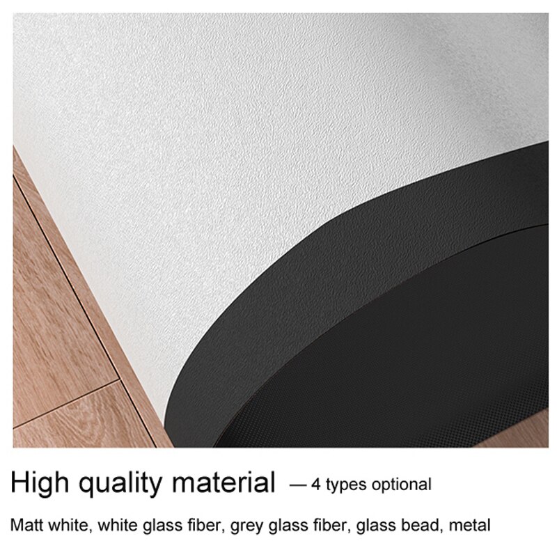 Yovanxer 60-100&quot; Manual Pull Down Projection Screen Wall Mounted Ceiling Format (4:3) Self-Locking Projector Screens Matte White