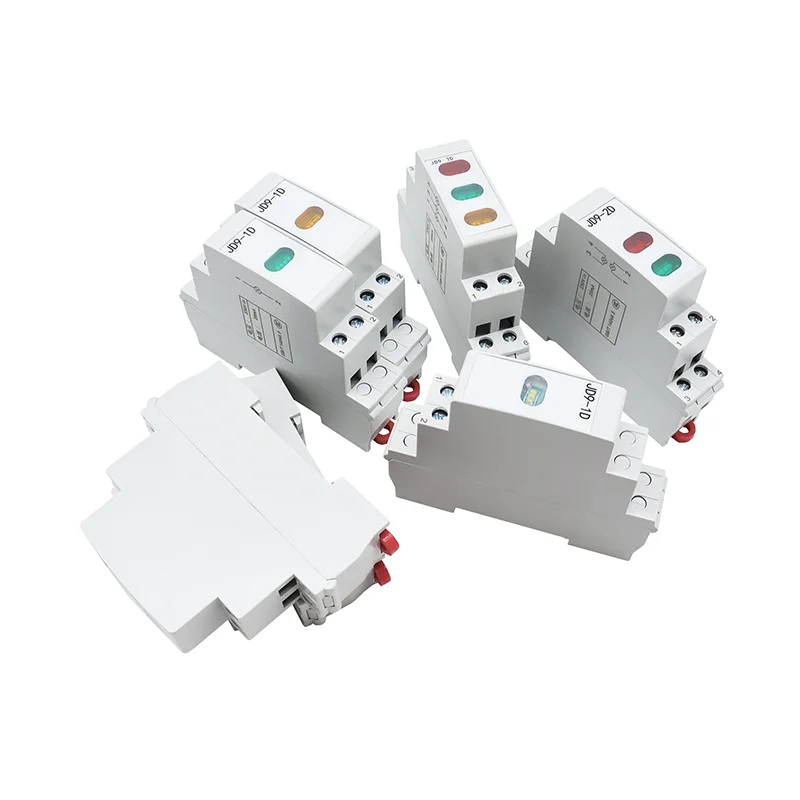 Lámpara piloto LED de 24V, 230V CA/CC, carril Din Industrial, pantalla de luz doble individual, tres indicadores de luz