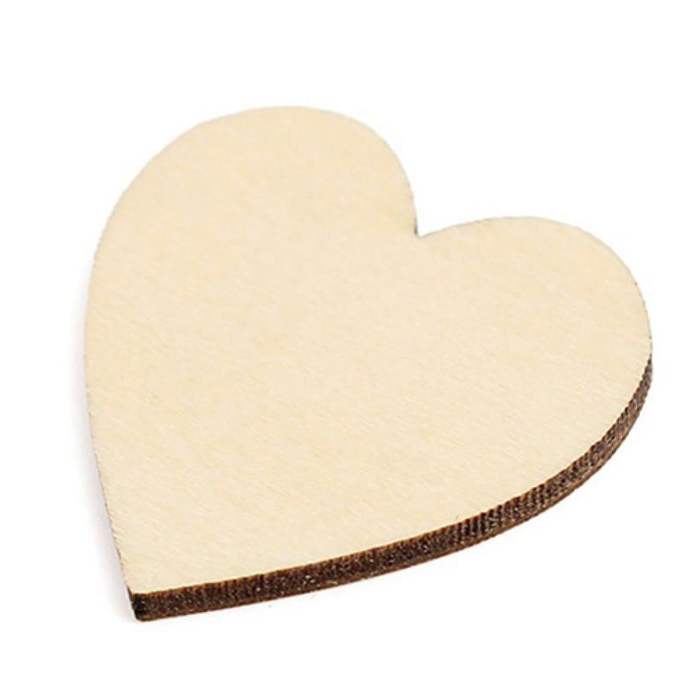 50 Stuks Houten Liefde Hart Vorm Diy Opknoping Hart Vlakte Decoratie Ambachten: 4cm