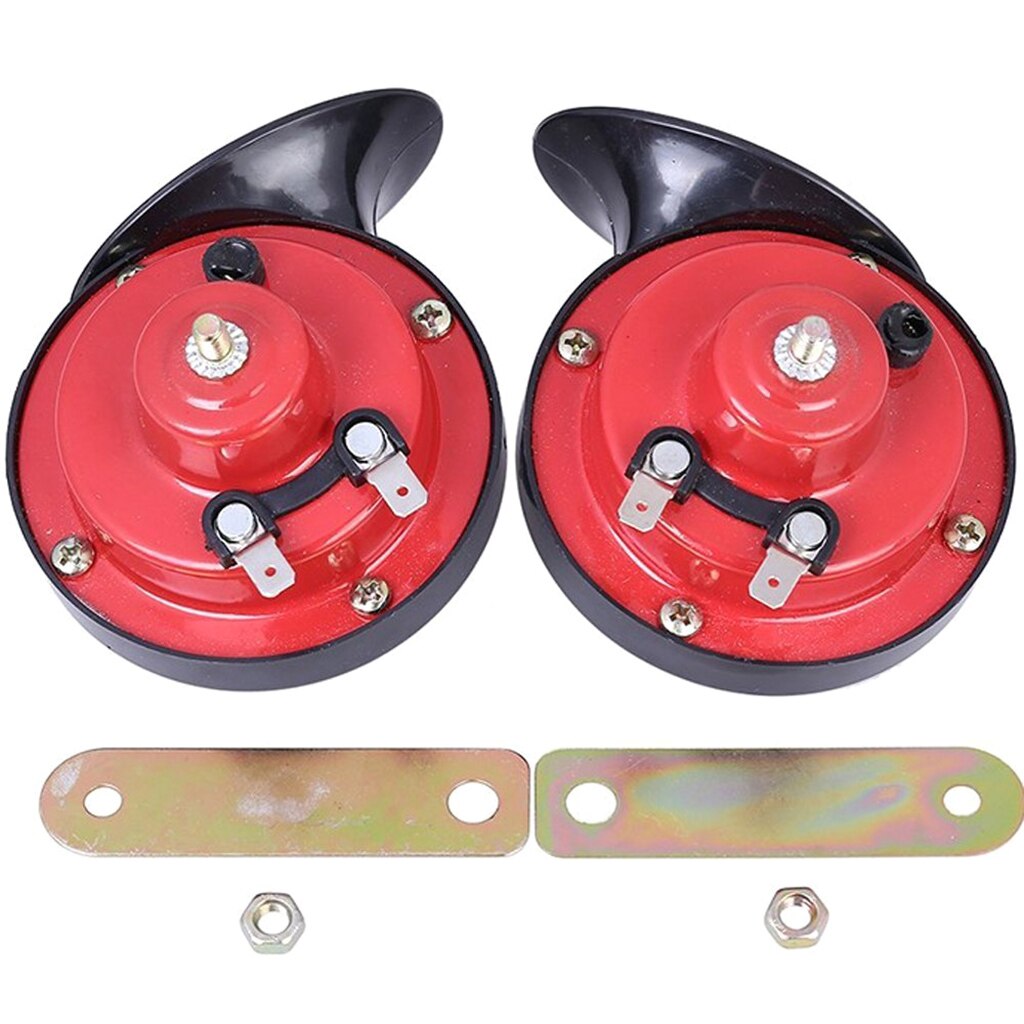 Pair 120dB Snail High Air Horn Double Double Motorcycle Tone Truck Car Motorcycle 12v