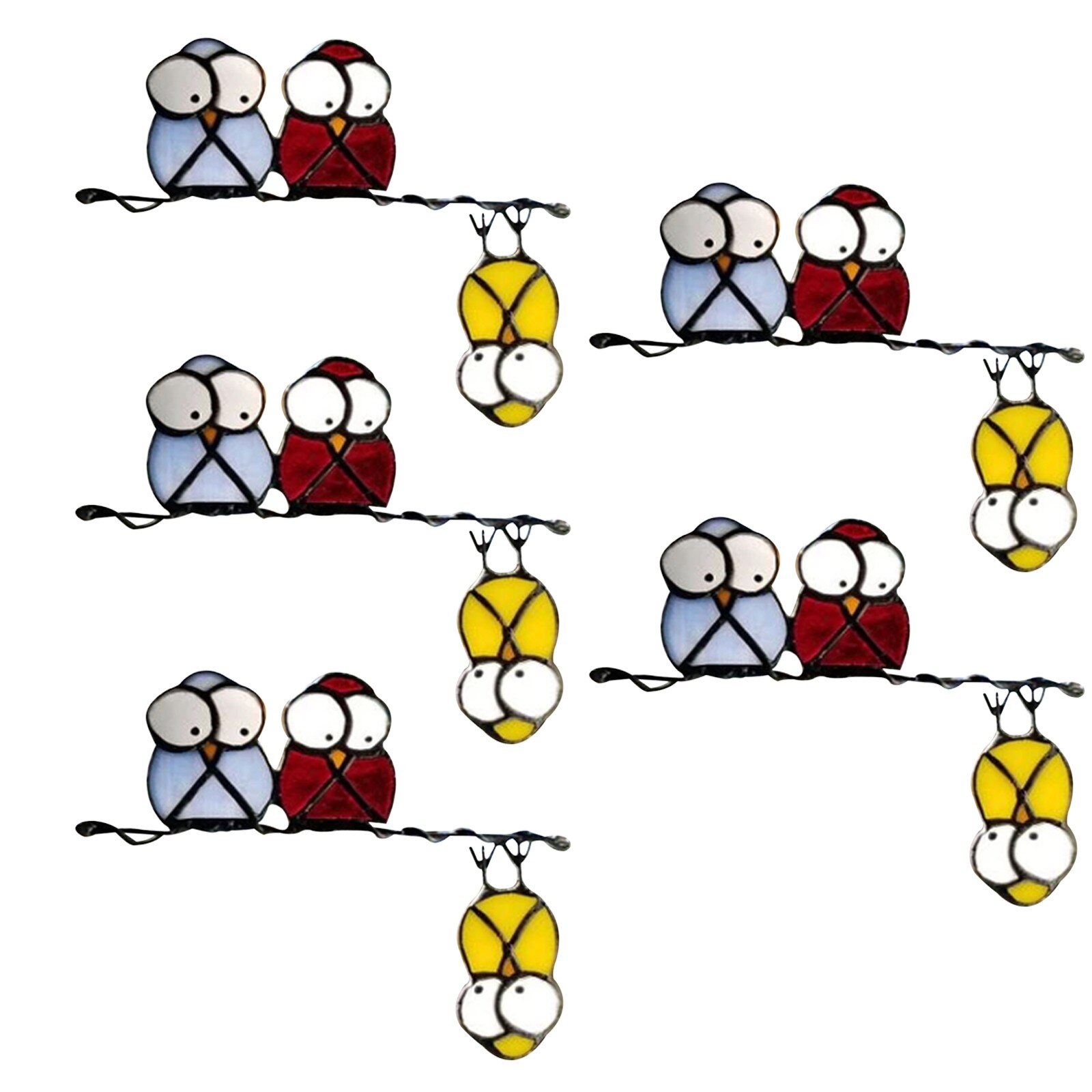 Window Stickers Birds Windows Clings Windows Decals Spring Window Decorations Home Decoration Accessories Wallpaper: 5PC