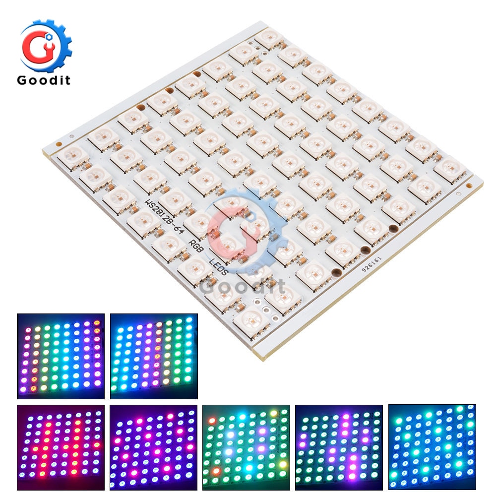 WS2812B WS2812 LED Ring Lamp Panel Light 5050 RGB 8x5 / 8x8 Bit LED Matrix 40 Bits 64 Bits Full Color 5050 RGB LED Lights