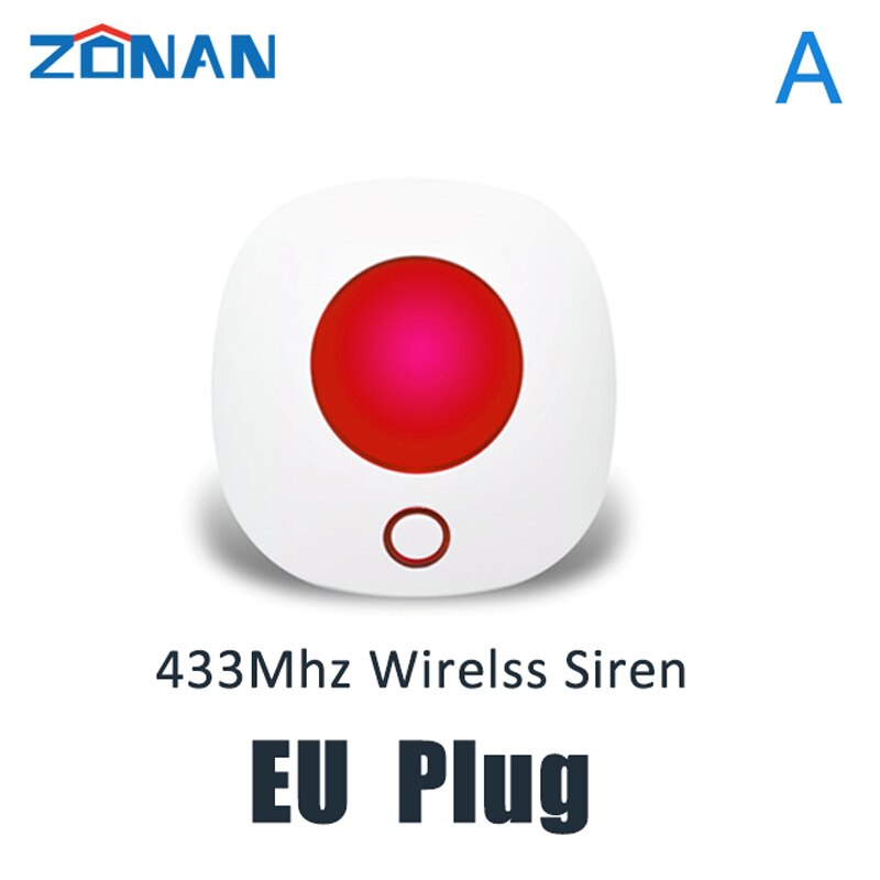 ZONAN SN11 Tuya Wifi Light Siren Alarm 100dB Loudspeaker Indoor Wireless 433MHz Strobe Siren Security for 4G Gsm Alarm System: SN10-EU-1PCS