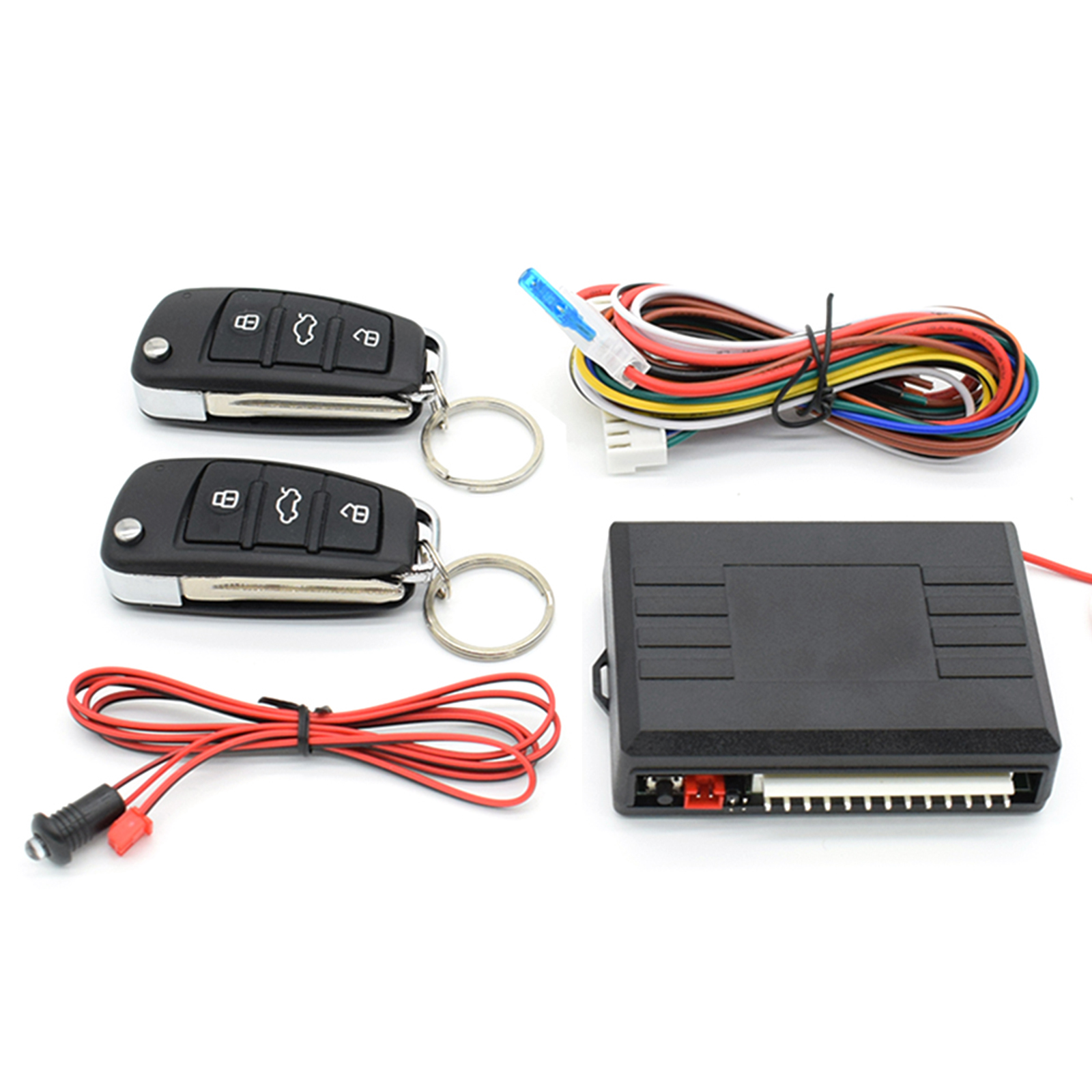 Kit central remoto universal para carro, fechadura de porta, sistema de entrada sem chave, alarme de porta automática, chave de controle de segurança