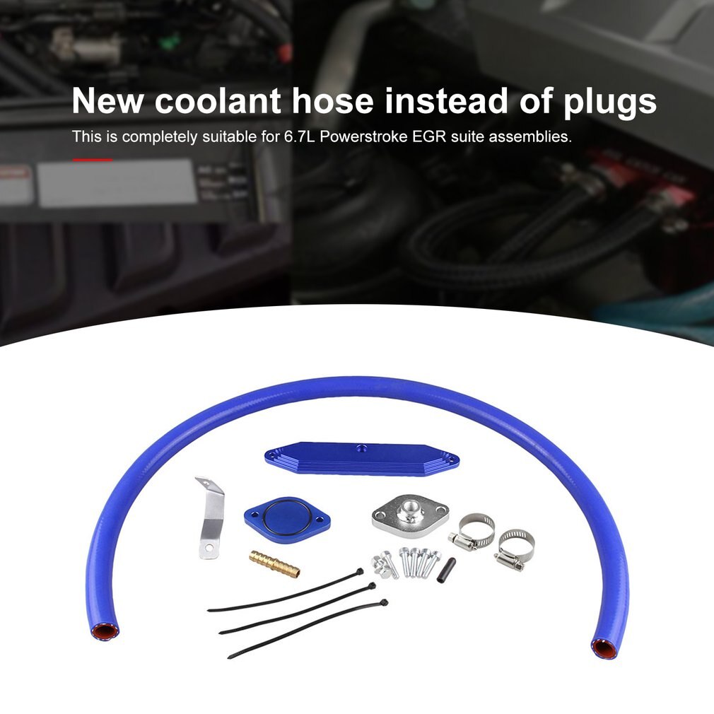 18Pcs/set Complete EGR Cooler & Throttle Valve Delete Kit for Ford 11-14 F-250 F-350 F-450 6.7L Powerstroke