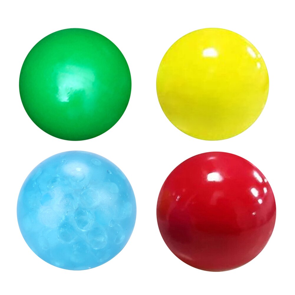 Fluorescent Sticky Wall Ball Sticky Target Ball Decompression Toy Kids 4.5cm Squeeze Relief Anti-stress Kids Funny #E1