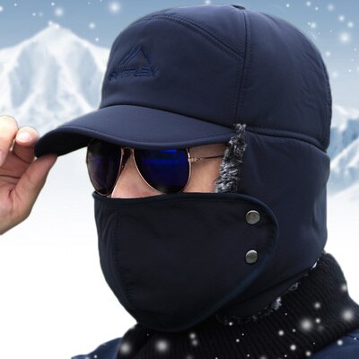 Mode Winter Vissen Hoed Koude-Proof Lei Feng Hoed Fietsen Gehoorbescherming Plus Masker Dikke Winddicht Plus kasjmier Vader W