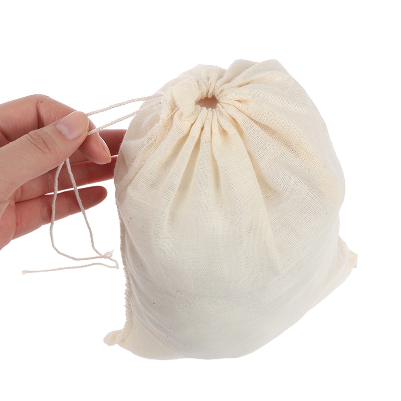 5pcs Mesh Bag Bolsa Food Filter De Tela Cotton Linen Reusable Mesh Bag