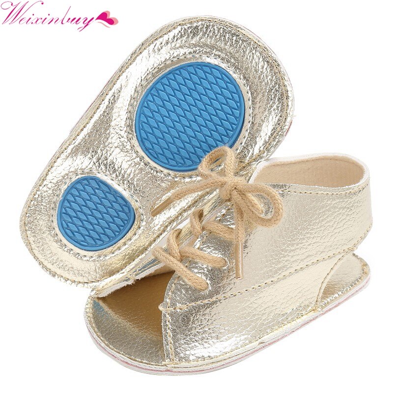 Baby Girl Sandals Handsome Baby Boys Shoes PU Leather Baby Sandals Soft Soled Anti-Slip Newborn Baby Boy Sandals