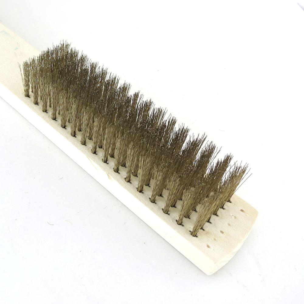 Imitation copper wire brush Polishing brush Wooden plate brush Metal brush Hair brush shoe brush Steel wire copper brush DIY