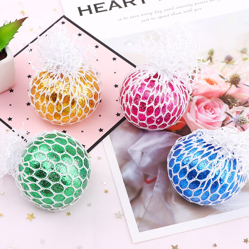 Cute Anti Stress Face Reliever Grape Ball Autism Mood Squeeze Relief Healthy Toy Vent Toy Extruded Discoloration