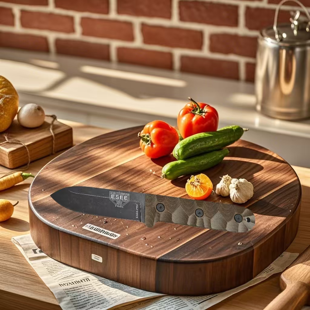 ESEE PR4 couteau à lame fixe polyvalent cuisine utilitaire ménager couteau droit lame en acier D2 manche en chanvre couteau à fruits EDC