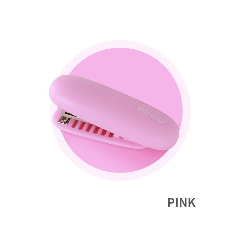 Mini Kunststoff Hefter Nette Tragbare Bookbiding Schreibwaren Bindung Maschine Langlebig Buch Papier Heften Hefter Schreibwaren: Rosa