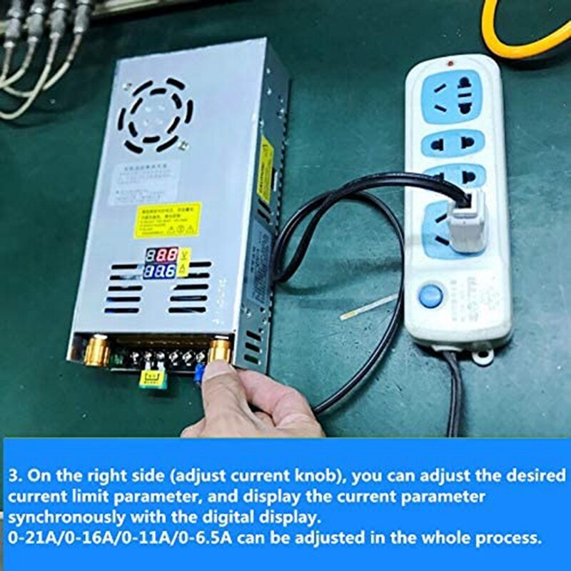 480W Einstellbare Schalt Netzteil Transformator Einstellbar AC 110V/220V zu DC 0-48V mit Dual-Digital-