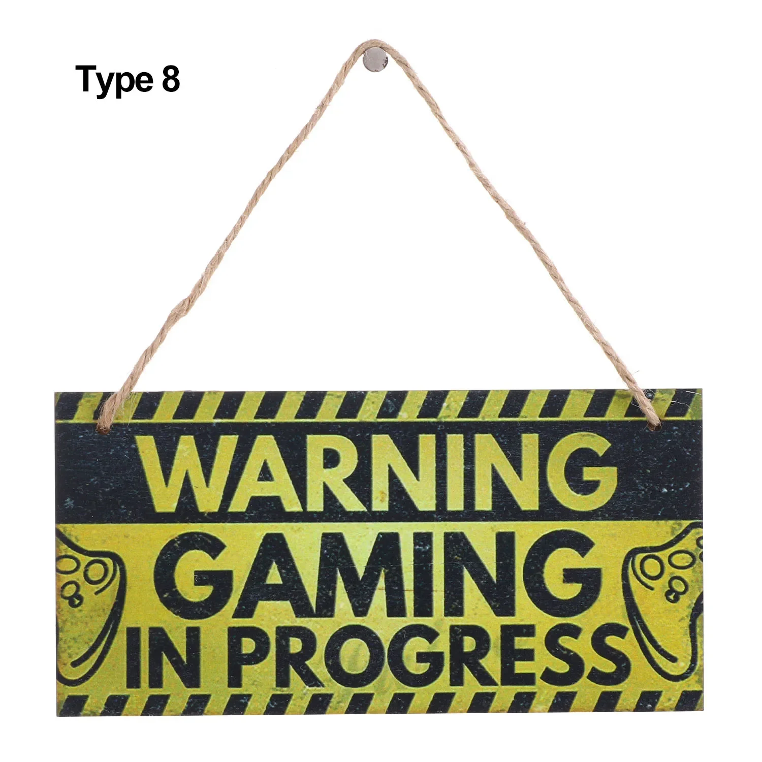 Træskilt til spillelokale, forstyr ikke, træplakette, ornamenter, hængende vedhæng, jeg er gamer, dørvægdekoration, tilbehør til spillelokale: Xl / Rødlig orange