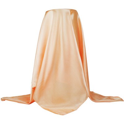 Foulard carré en Satin pour femmes, voile de luxe en Satin, grande taille, foulard de tête musulman, 90x90cm, tendance automne-hiver: 900806