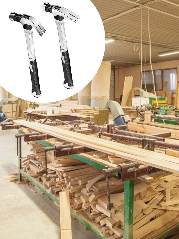 Claw hammer household woodworking hammer multi-function hammer non-slip percussion surface and shockproof handle hammer