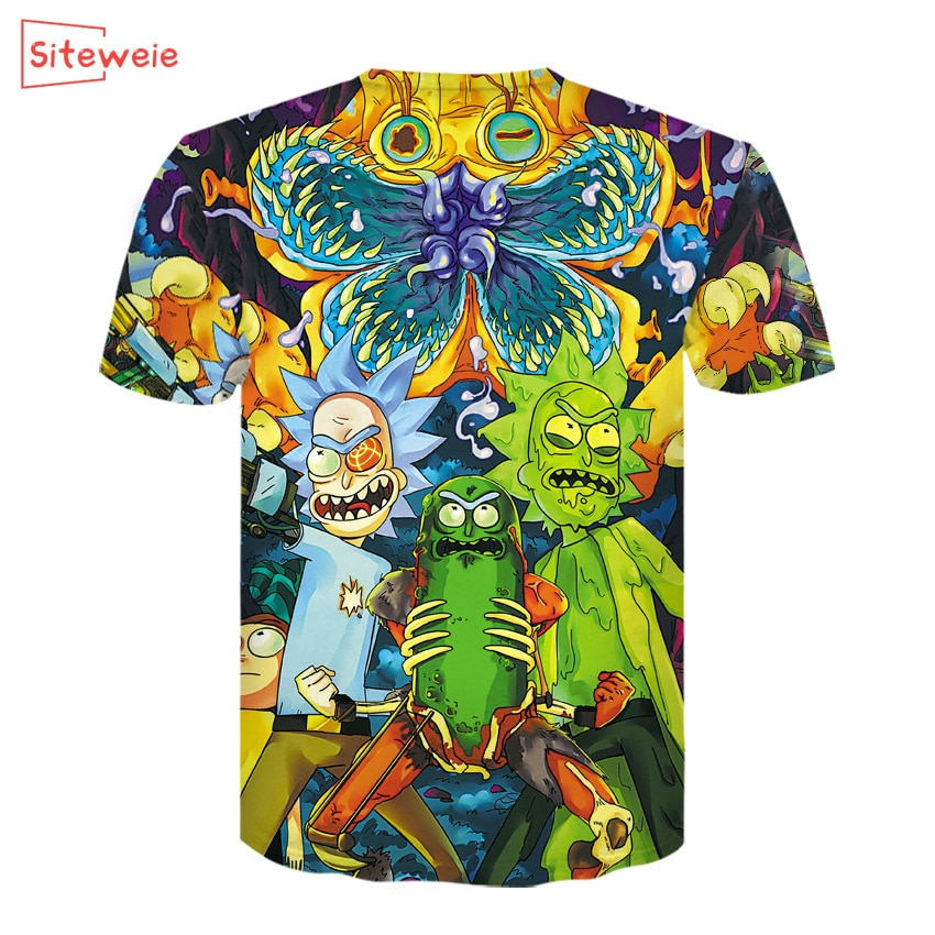 SITEWEIE Cool T Shirt Men Summer Cotton Short Sleeve 3D Printed Tshirt Casual Funny T-Shirts Streetwear Tees G69