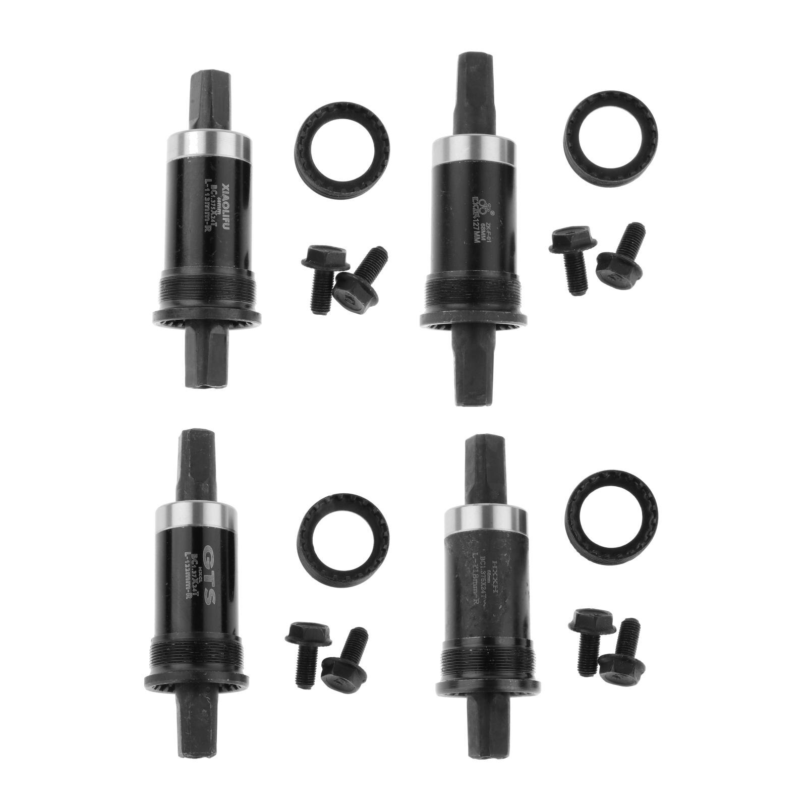 Square BB Bike Bottom Bracket 68 x 113/118/122.5/127mm Bicycle Square Spindle Threaded BB Repairing Component