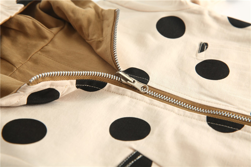 Humor Bear giacca per bambini nuovo autunno manica lunga con cappuccio ragazzi giacca a vento Polka Dot due lati indossare cappotto capispalla bambino