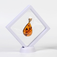 Dalababa 12 Stuks 3D Drijvend Frame met Standaard Transparante Floating Display Stand Sieradendoos Ophangbare Vitrine voor Sieraden, Munten, Medailles, Edelstenen, Juwelen, 7x7x2cm, Zwart