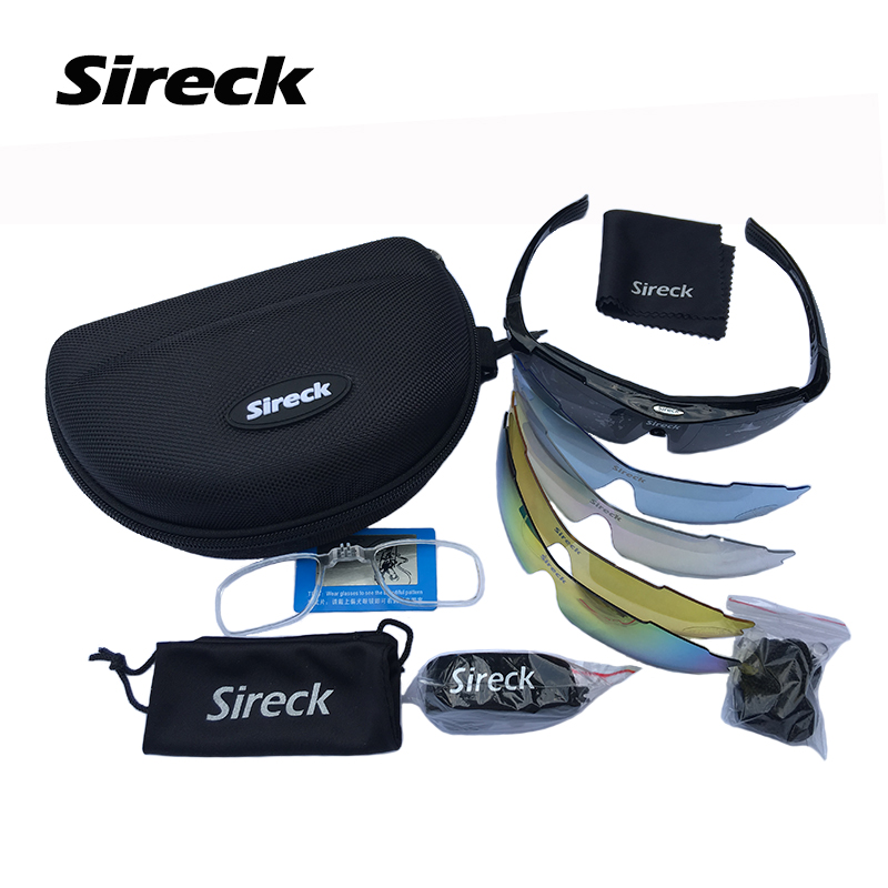 Sireck 5 Lens Sport Fishing Sunglasses Polarized UV400 Sun Glasses Outdoor Night Vision Glasses Cycling Hiking Goggles Eyewear
