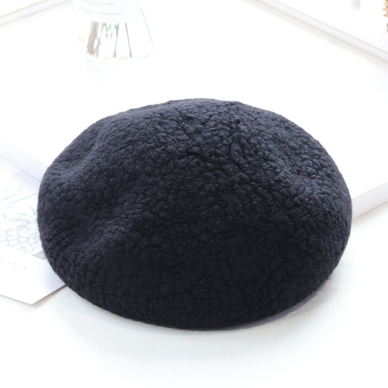 Kleurstellingen Vrouw Winter Hoed Wol Effen Baret Vrouwelijke Soft 100% Wol Hoed Vrouwen Real Warme Wollen Boina: 3