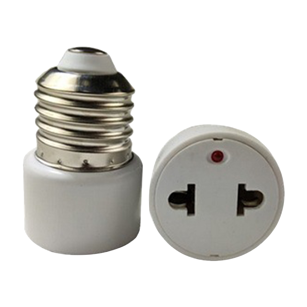 E26/e27 Lampen fassung Konverter flamm hemmender Lampen sockel Schrauben adapter eu/us Zinken Lampen fassung Steckdose passend für 2/3 Stift konvertieren: Brown