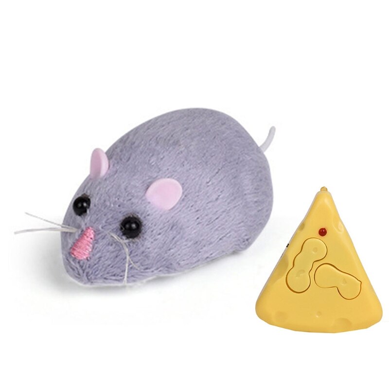 Souris télécommandée sans fil, fausse souris de Rat RC, pour farces effrayantes, jouet pour chat et chiot, amusants: GRIS