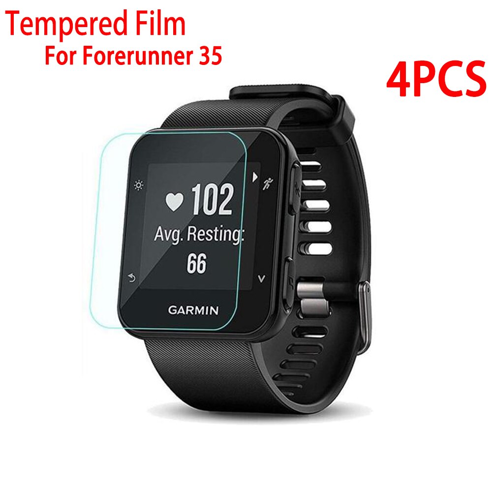 Para Garmin Forerunner 35 funda protectora de piel de silicona + película templada Smart Watch pulsera fundas de protección Accesorios