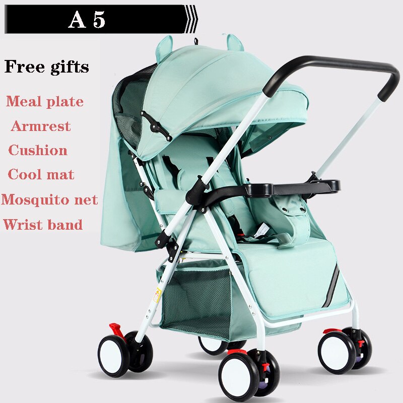 Draagbare Kinderwagen Vouwen Kinderwagen Ultra Lichtgewicht En Handig Kan Sit Lie Baby Eenvoudige Kind Mini Vier Wiel Kar: A5