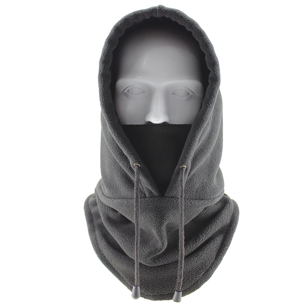 Máscara facial Ninja a prueba de nieve y viento para esquí de invierno con cordón cubre gorro Sport XRQ88: Gris oscuro