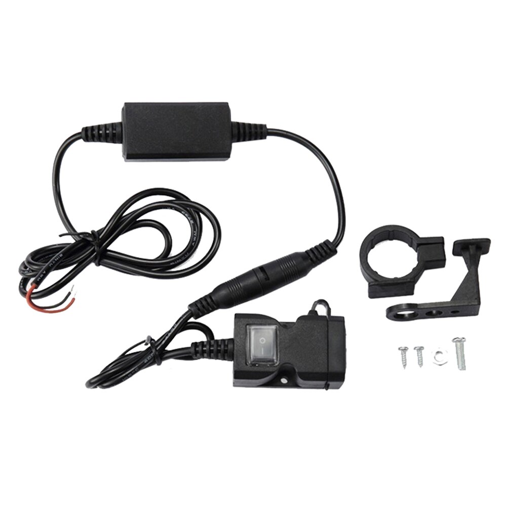 1.5/2A Dual USB Port Waterproof Motorcycle USB Phone Charger Adapter