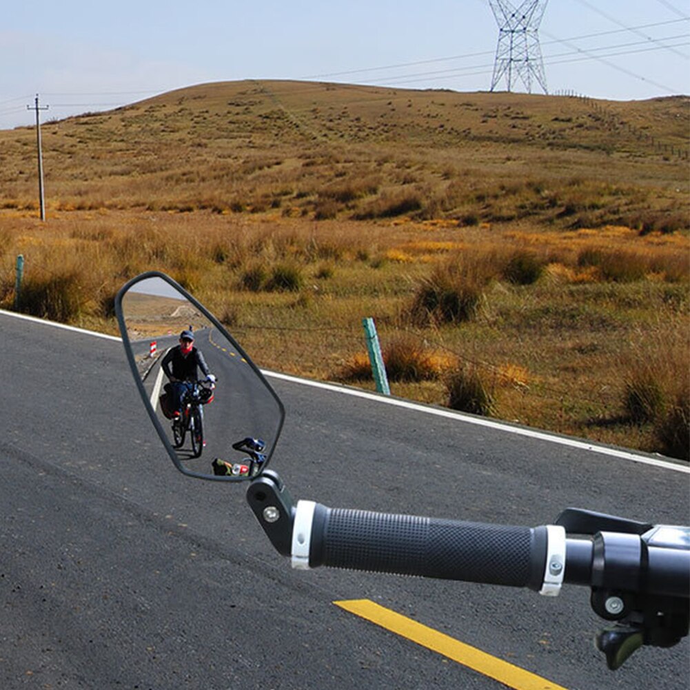 Bike Mirrors Bar End Easy Install With Wrench Outdoor 360 Degree Rotatable Rear View Aluminum Alloy Accessories Reflective