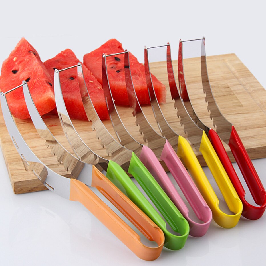 Basedidea – trancheuse à pastèque en acier inoxydable, coupe-pastèque facile avec couvercle antidérapant, coupe-Melon rapide